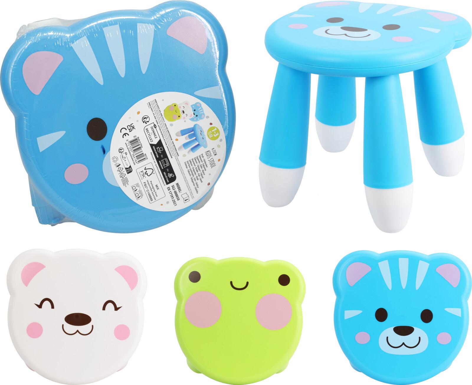 Gyerekülőke Kids Collection - világoskék/világoszöld, műanyag (23/22/21cm)