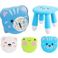 Gyerekülőke Kids Collection - világoskék/világoszöld, műanyag (23/22/21cm)