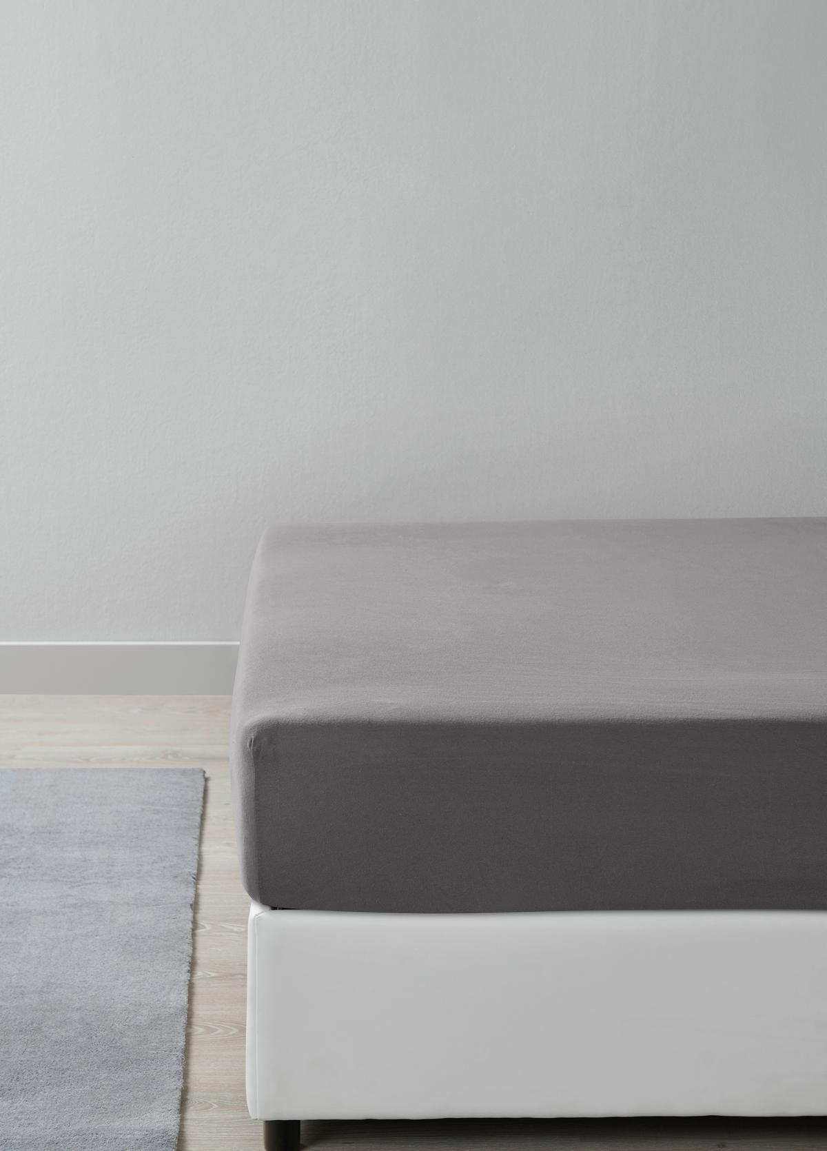 Gumis Lepedő Basic - antracit, Modern, textil (90/200cm) - Modern Living