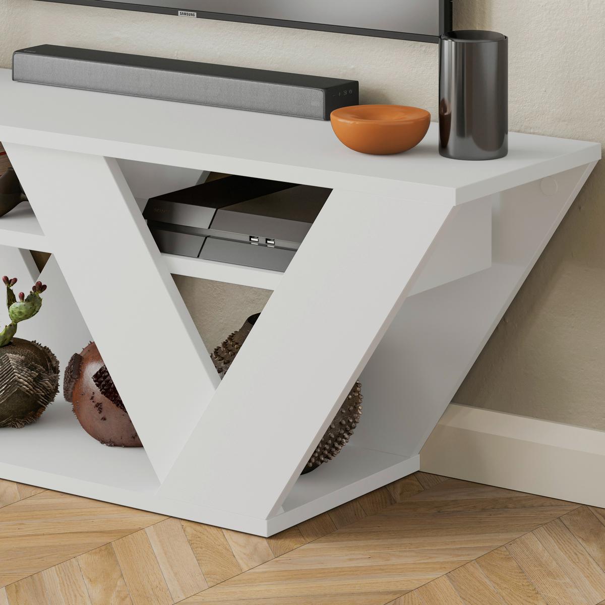 Nizka Omarica Pipralla - bela, Design, leseni material (110/30/40cm) - Livetastic
