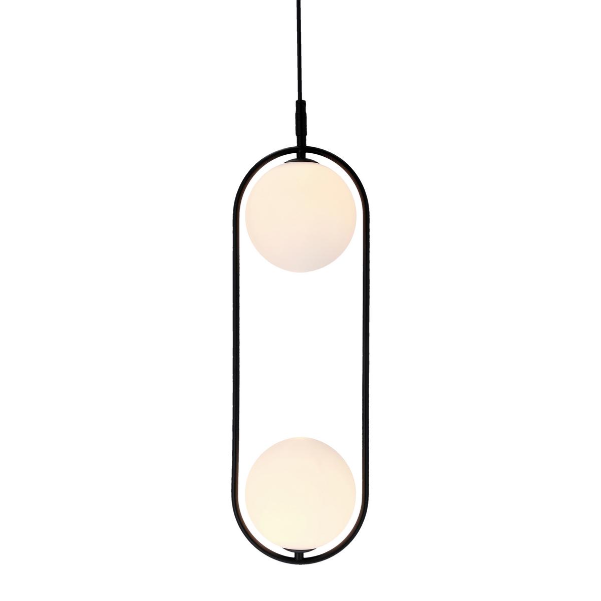 Viseća Svjetiljka Cordel - bijela/crna, Design, metal (18.5/15/140cm)