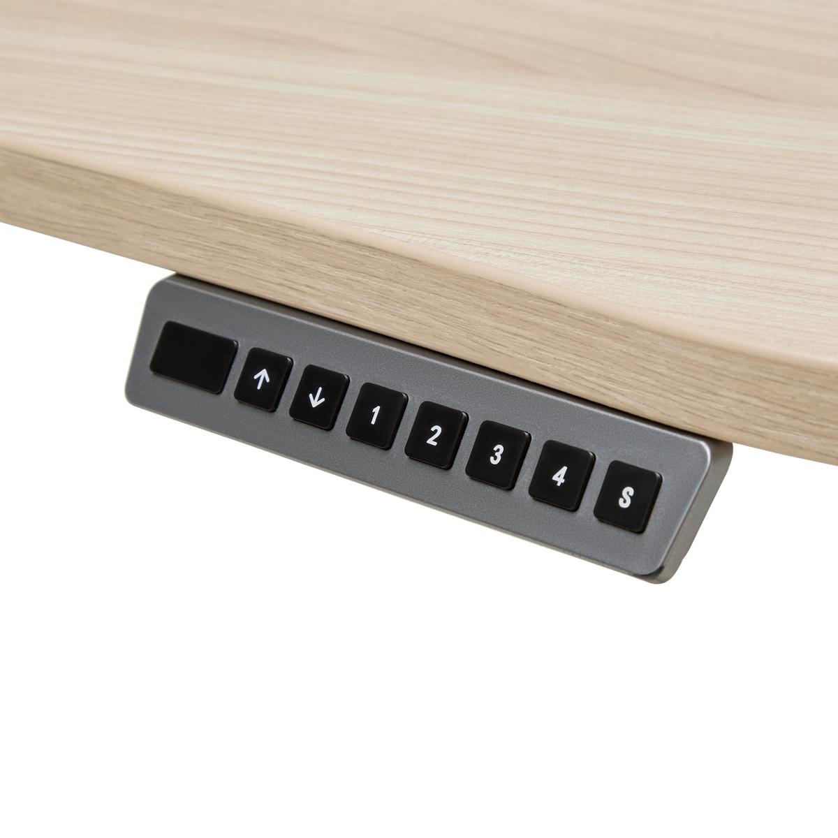 Schreibtisch Siena Eiche-/Silberfarben - Eichefarben/Silberfarben, MODERN, Holzwerkstoff (160/72/77cm) - Mömax