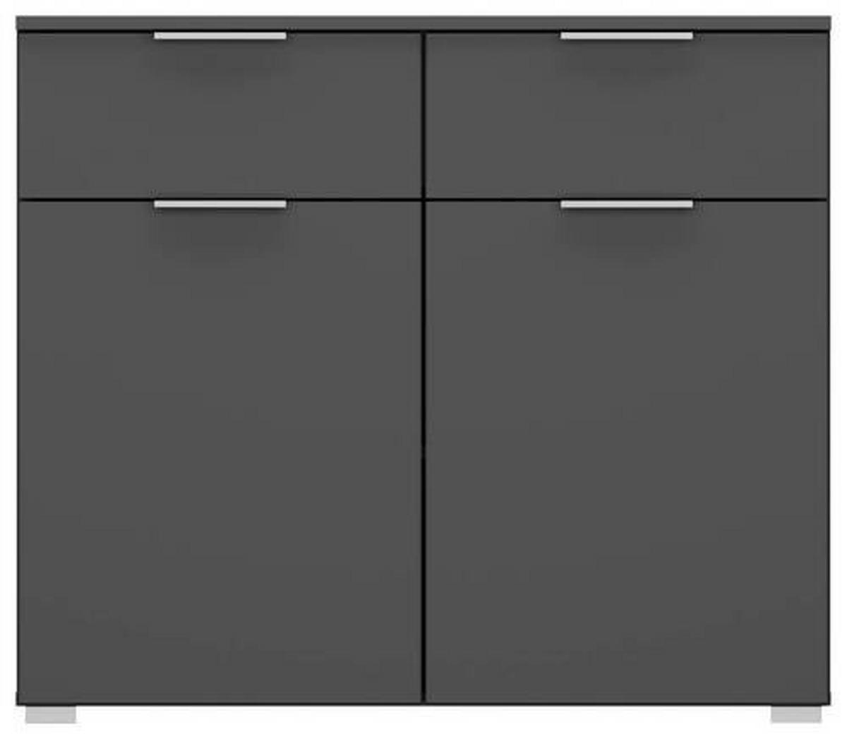Komoda Alabama - siva/boje aluminija, Moderno, drvni materijal (93/81/42cm) - Modern Living