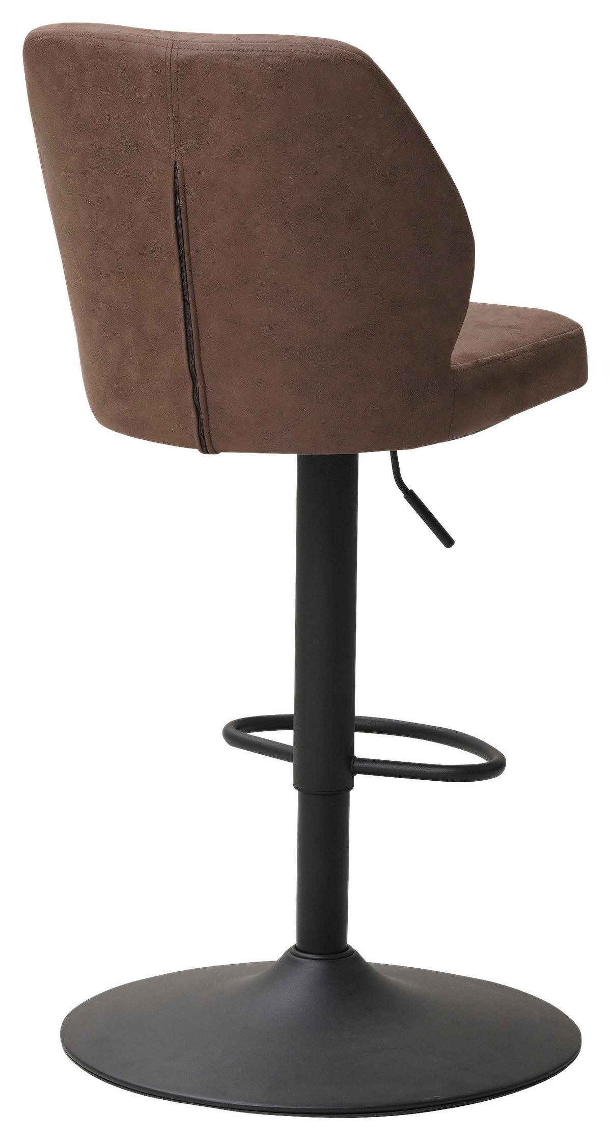Barhocker-Set Grayson 2er-Set ca. 42x114 cm Taupe - Taupe/Schwarz, KONVENTIONELL, Textil/Metall (42/114/52cm) - MID.YOU
