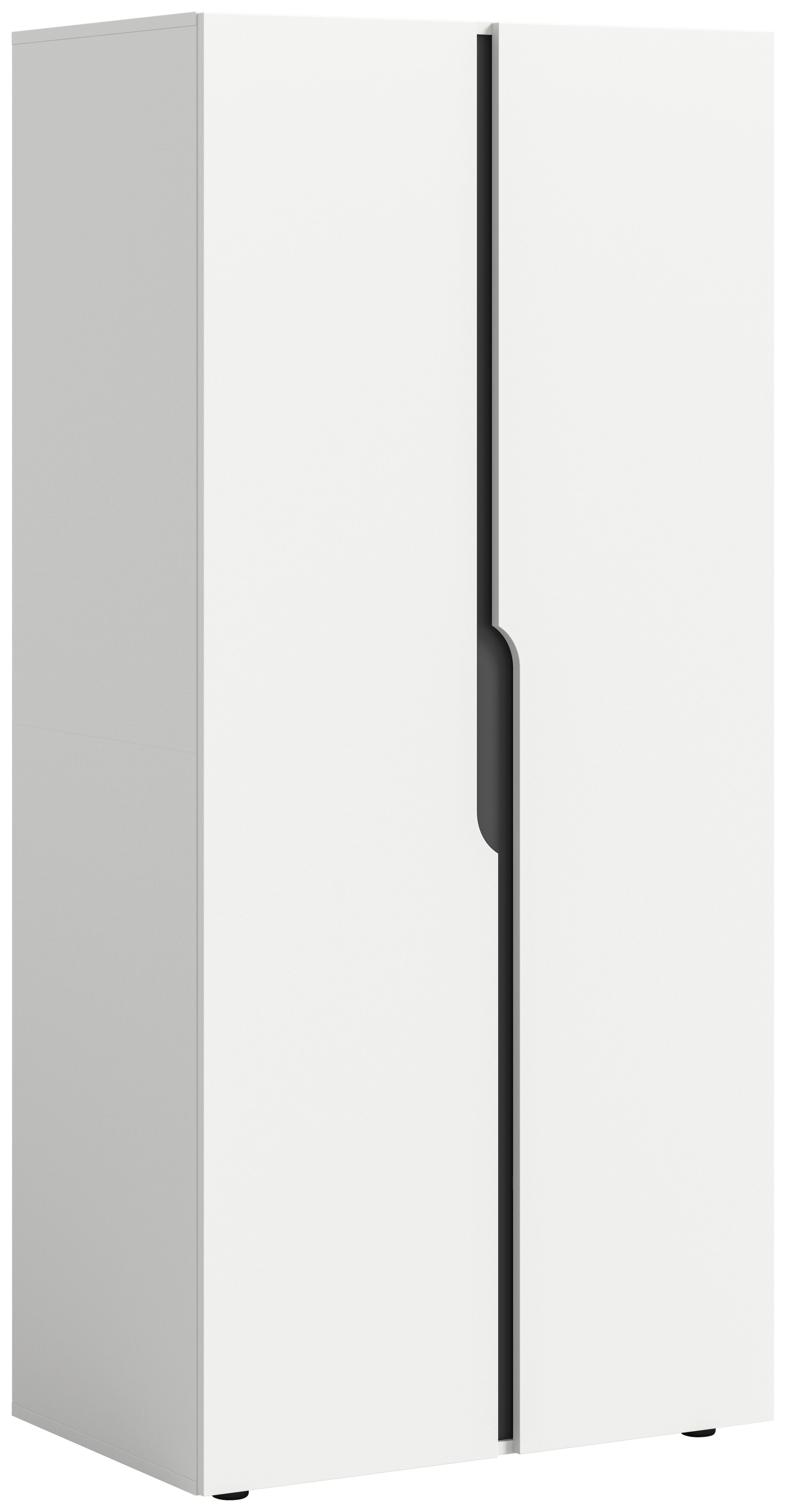Drehtürenschrank ANGA Weiß - Weiß, MODERN, Holzwerkstoff (80/180/51cm) - MID.YOU