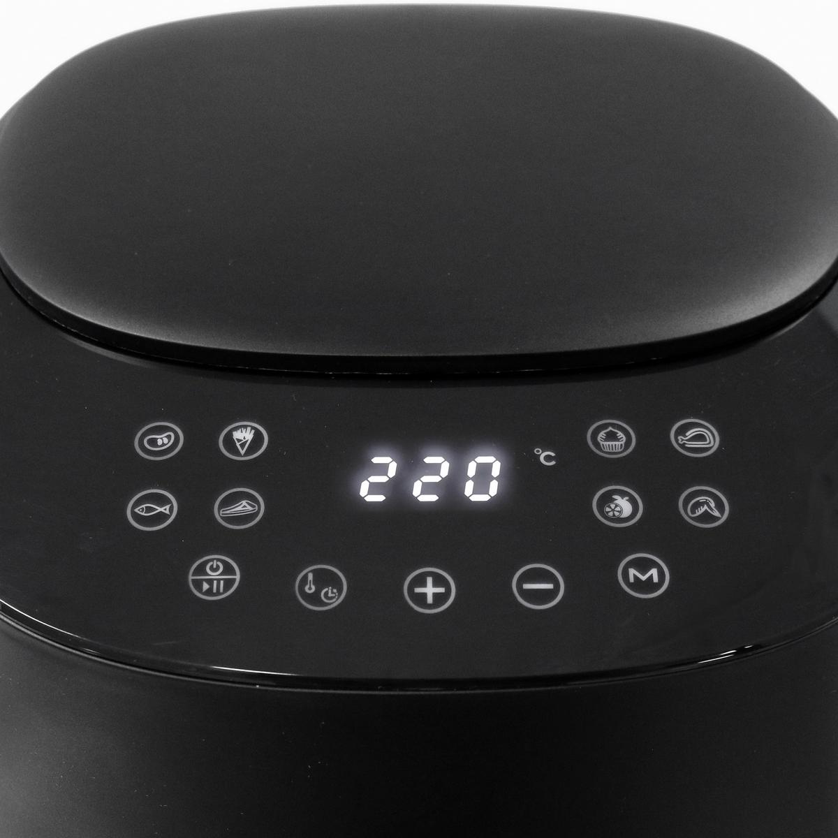 FRYTKOWNICA BEZTŁUSZCZOWA SMART FRYER - czarny, Basics, tworzywo sztuczne (30,7/39,5/30,9cm) - EMERIO