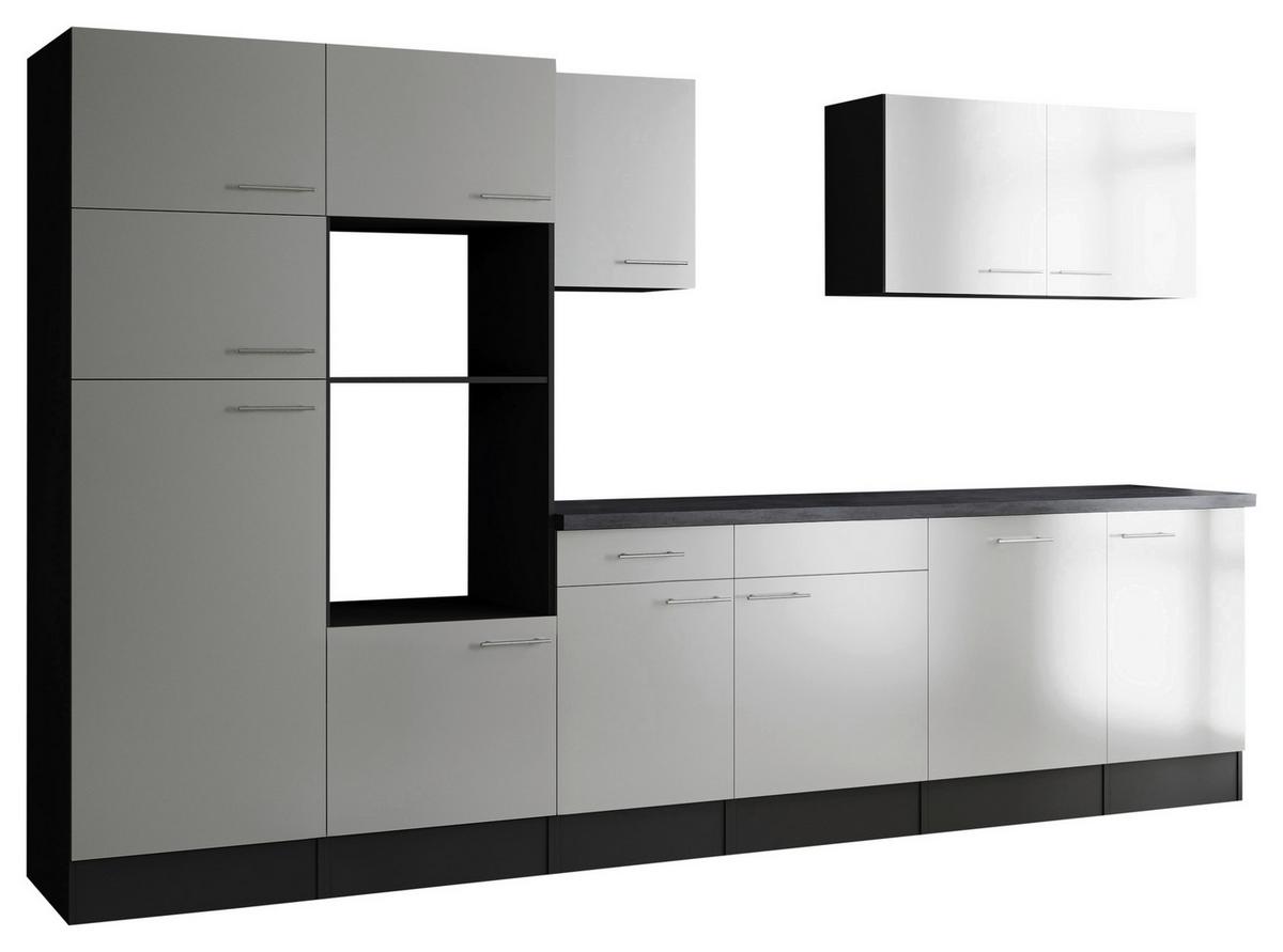 Kuhinjski Blok Brez Aparatov Oliver, 340cm - srebrne barve/siva, Design, kovina/leseni material (340cm) - Respekta