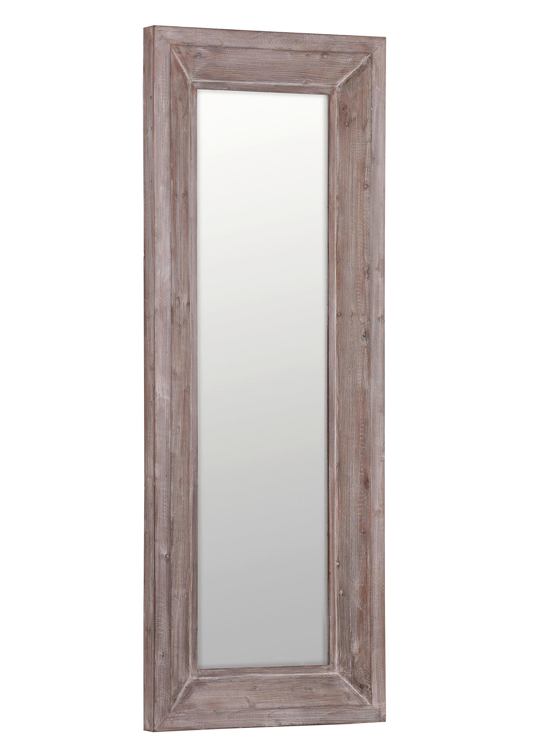 Stensko Ogledalo Reflection - rjava, Moderno, steklo/les (70/180/7cm)