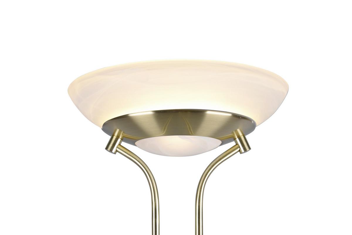 LAMPA LED OŚWIETLAJĄCA SUFIT ORSON - kolor mosiężny/kolor alabastrowy, Basics, metal/szkło (32,5/180cm) - Novel