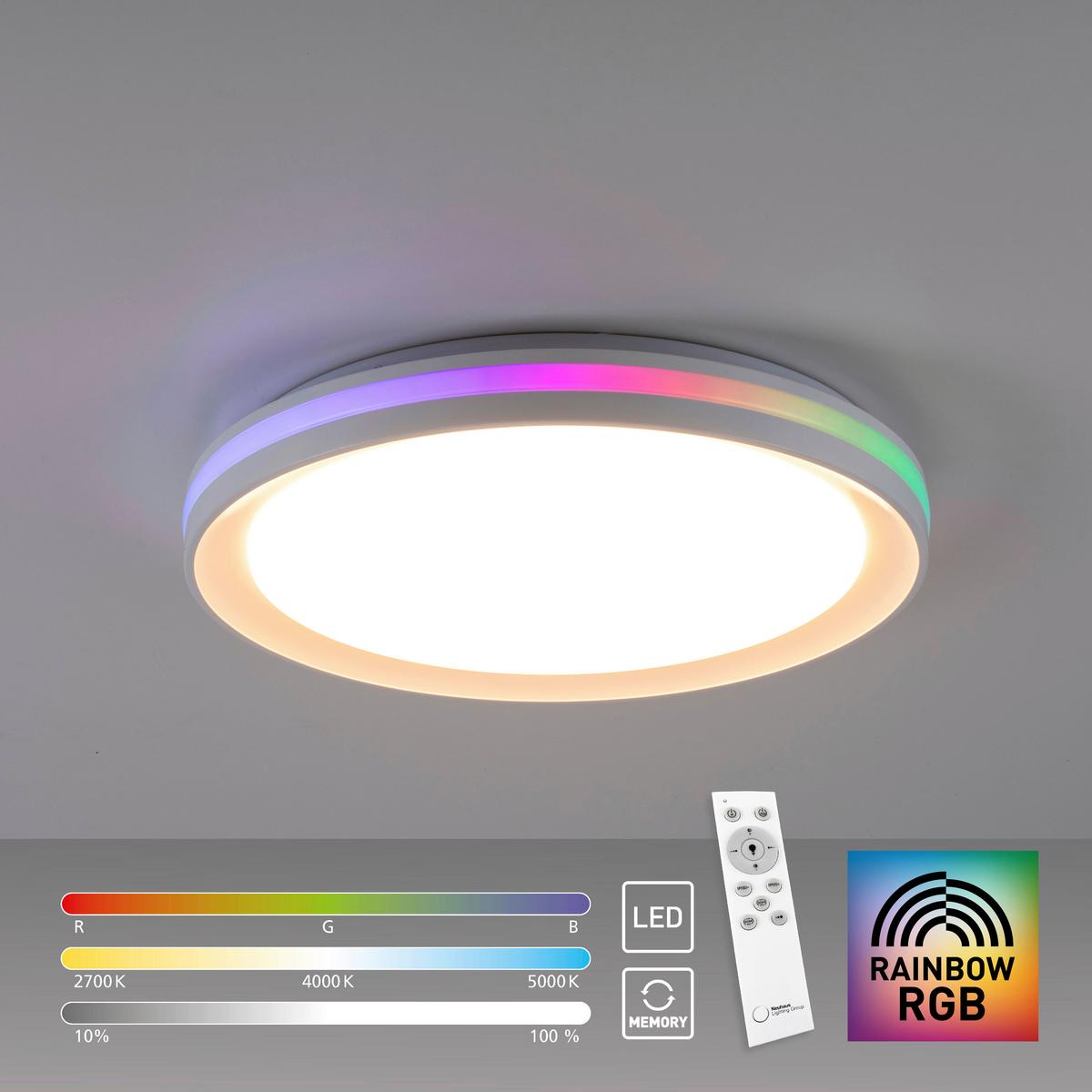LAMPA SUFITOWA LED 15544-16 RIBBON - biały, Konventionell, tworzywo sztuczne/metal (40/6,5cm)
