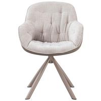 Naslanjač Eileen, Bež, Siva - siva/bež, Moderno, kovina/tekstil (62/85/61cm) - Mömax