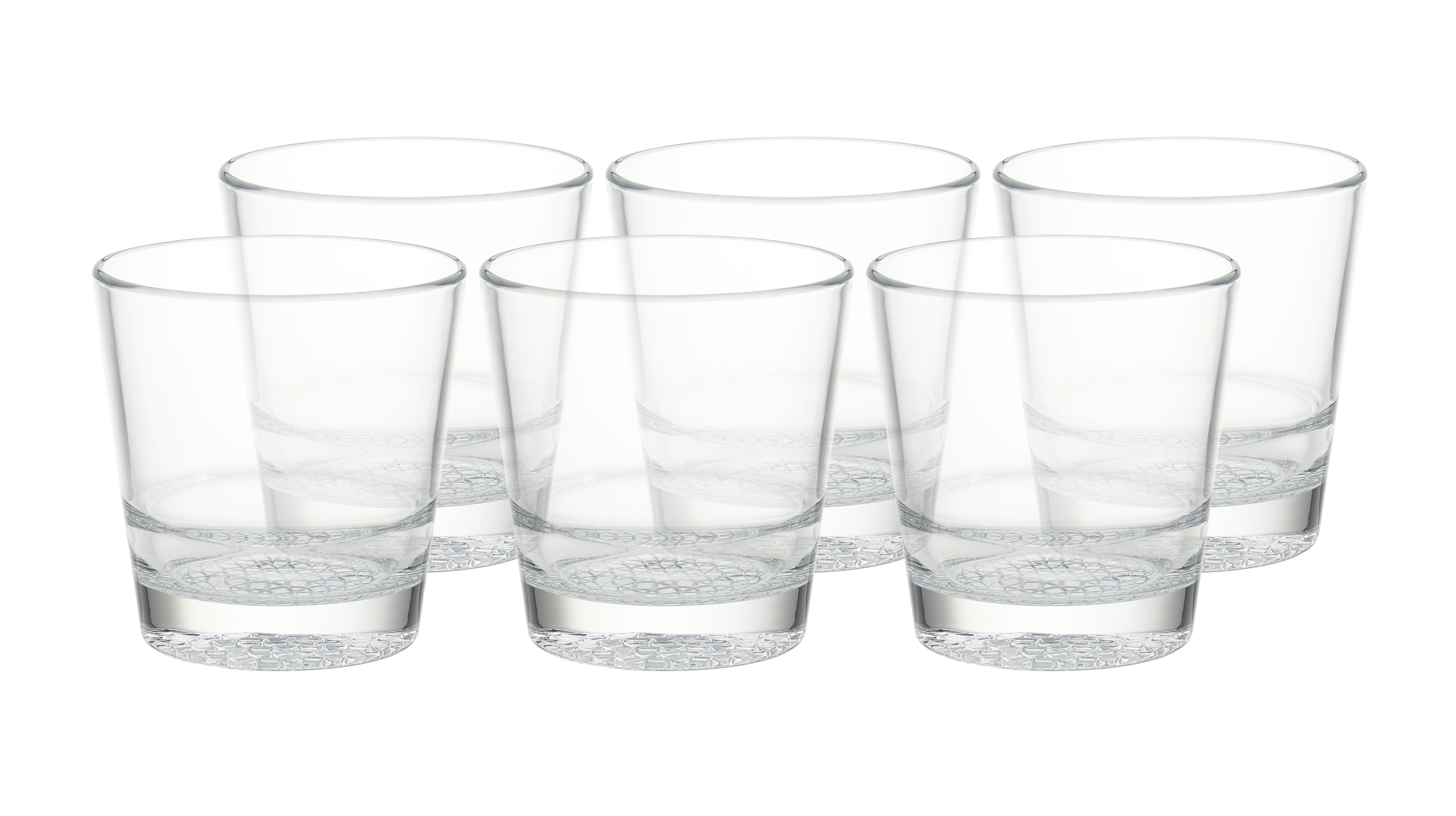 KOMPLET SZKŁA STOŁOWEGO ADORNO - kolor srebrny, Modern, szkło (400ml) - Bessagi Home