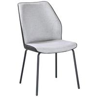Stuhl Ella Grau/Schwarz - Schwarz/Grau, MODERN, Textil/Metall (50/89/62cm) - Mömax
