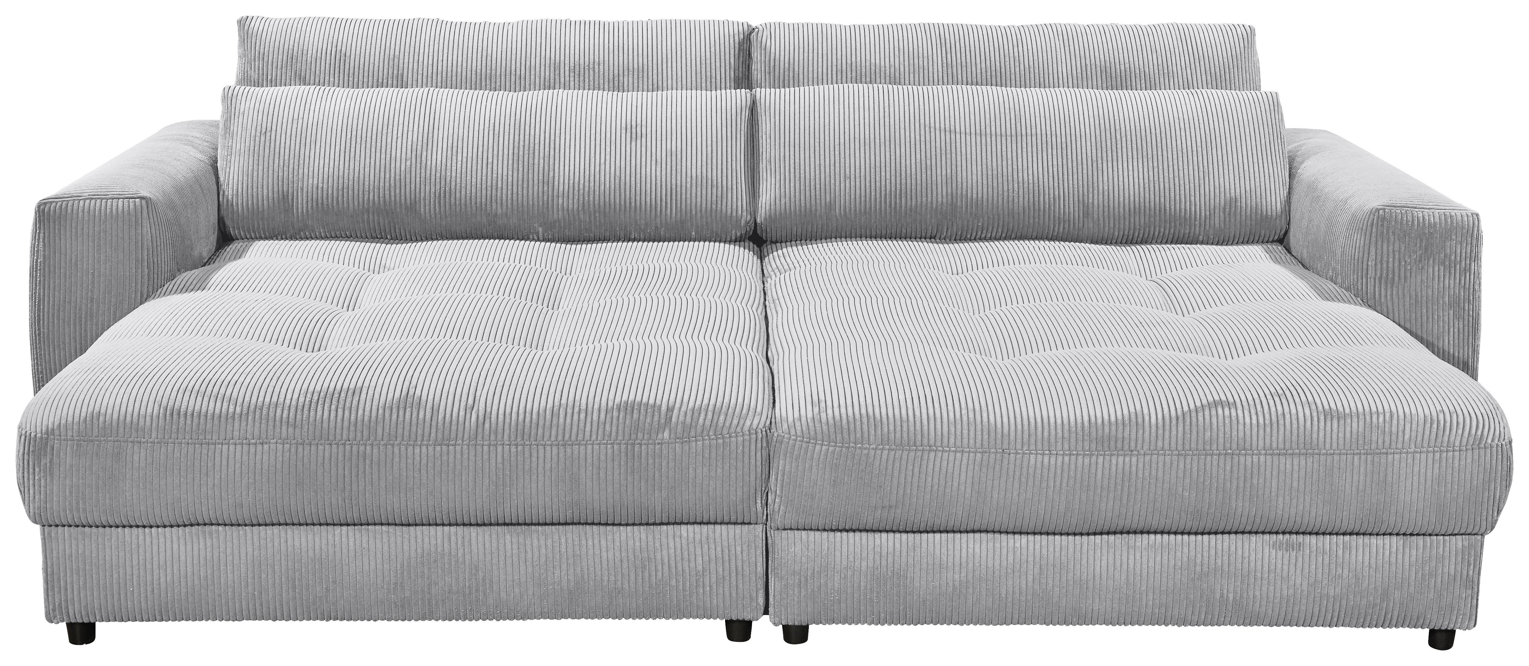 Bigsofa Barura Loveseat ca. 292x194 cm Hellgrau - Hellgrau/Schwarz, KONVENTIONELL, Holzwerkstoff/Kunststoff (292/90/194cm) - MID.YOU