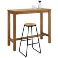 Barhocker in Schwarz/Kieferfarben - Schwarz/Kieferfarben, LIFESTYLE, Holz/Metall (30/74/30cm) - Modern Living Barhocker in Schwarz/Kieferfarben - Schwarz/Kieferfarben, LIFESTYLE, Holz/Metall (30/74/30cm) - Modern Living