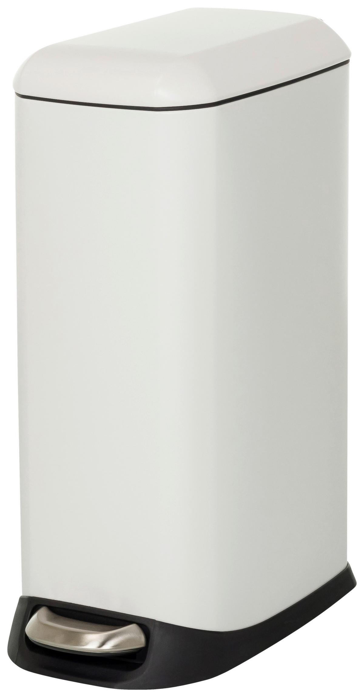 Koš Za Smeti Clean Slim, Bela - črna/bela, Moderno (34/56/22cm) - MID.YOU