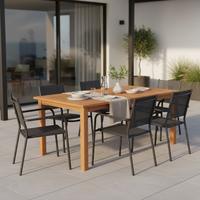 Gartentisch Santos aus Eukalyptus ca. 90x74,5x105cm - Naturfarben, Basics, Holz (150/90/74,5cm) - Gardenson