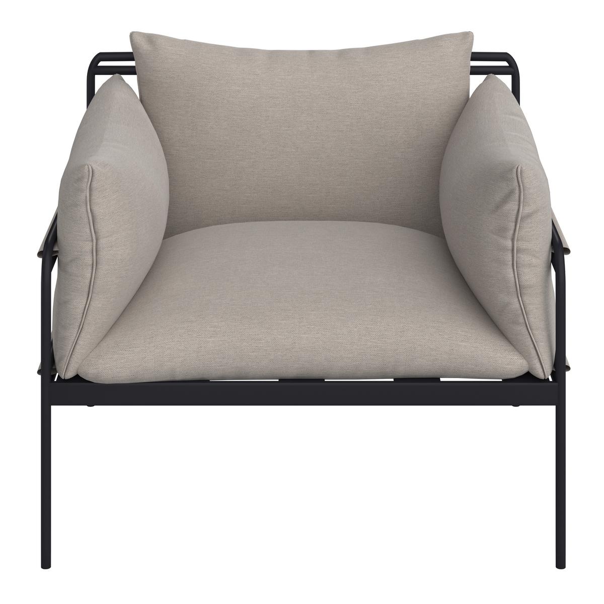 Kerti Garnitúra Anny - bézs/sötétszürke, Modern, Üveg/textil (218/170/72cm) - Bessagi Garden