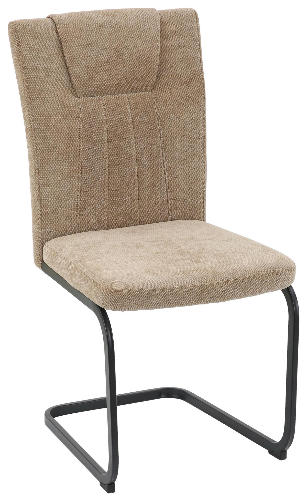 Stolica Daisy - smeđa/crna, Moderno, metal/tekstil (47/97/60cm) - Mömax