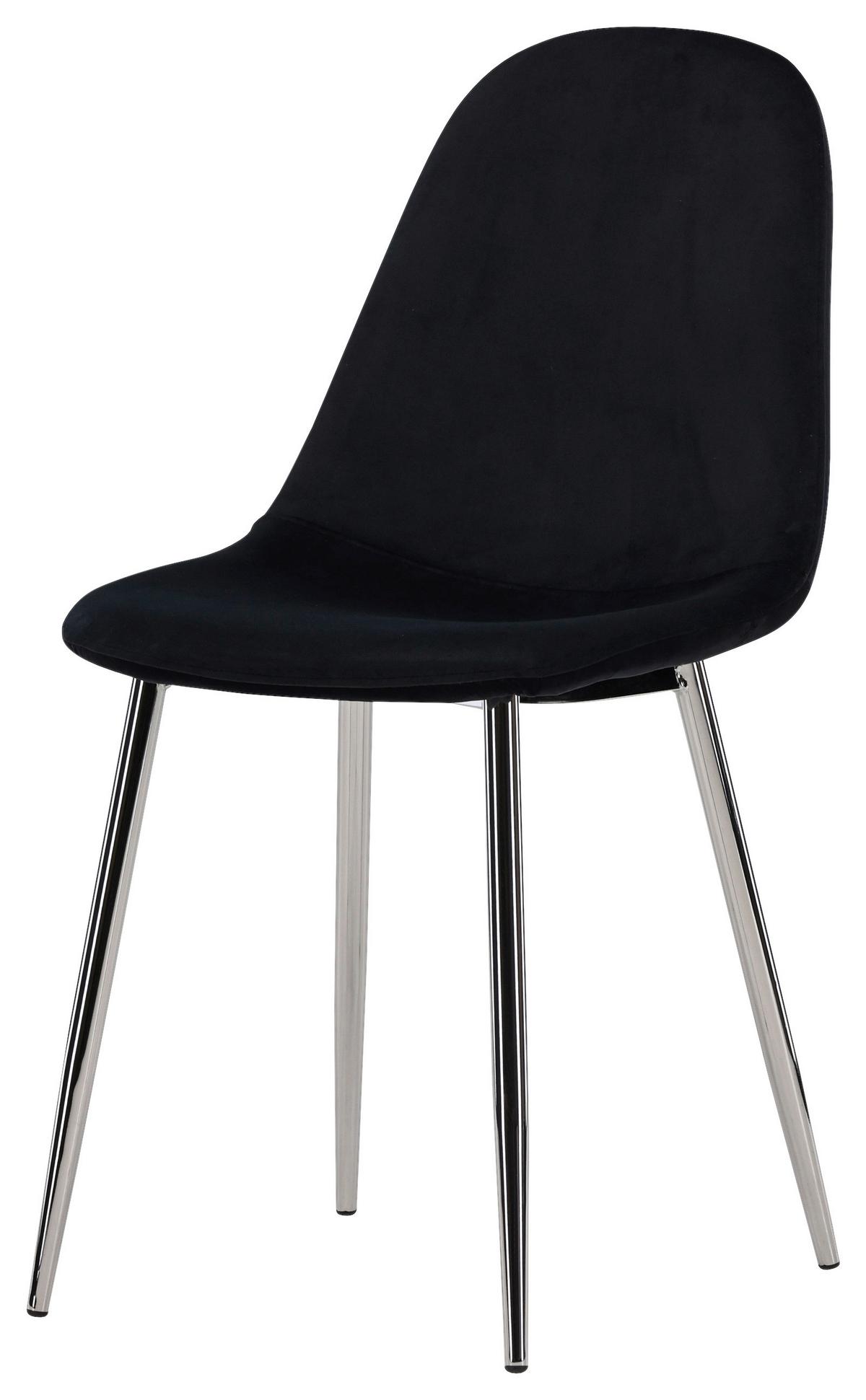 STUHL-SET POLAR - Schwarz, Design, Textil/Metall (45/90/52cm) - Livetastic