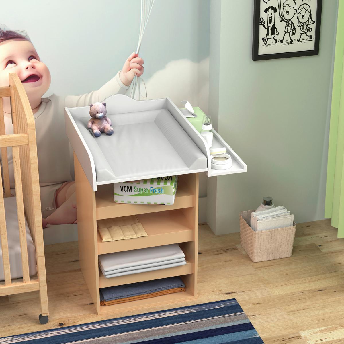 Wickelaufsatz Malira L ca. 81x15x72 cm Weiß - Weiß, Basics, Holzwerkstoff (81/15/72cm) - MID.YOU