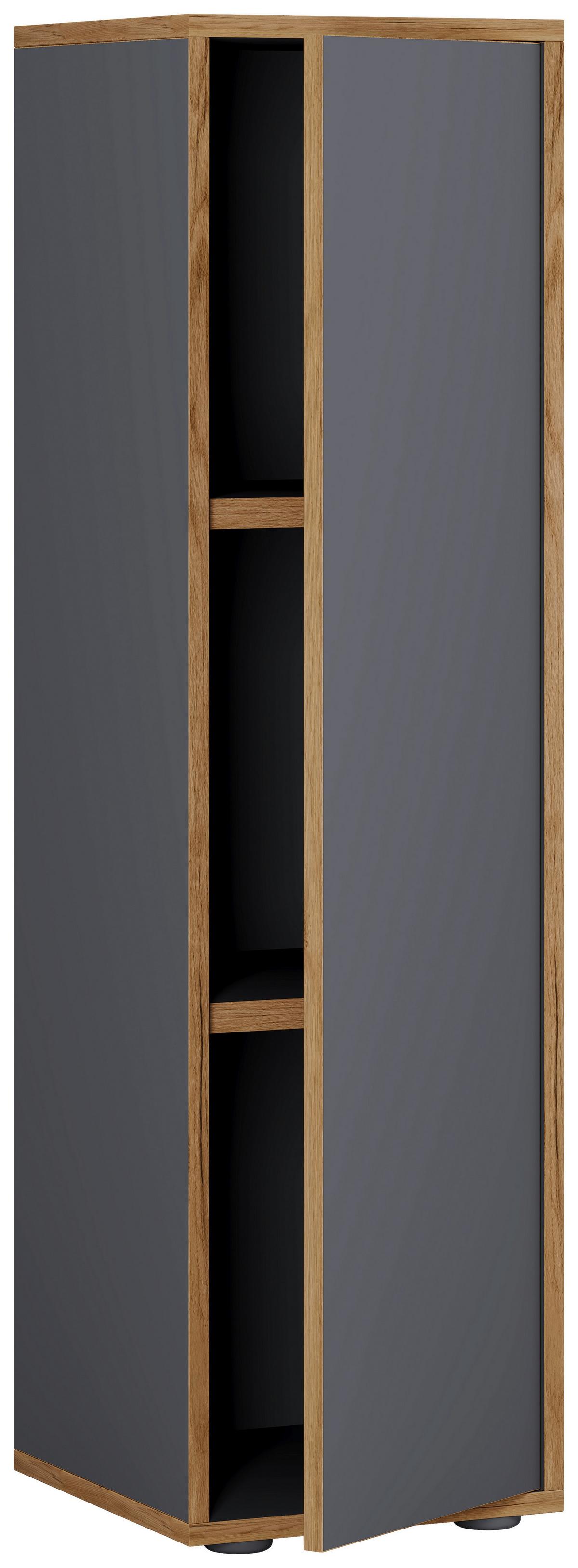 AKTENSCHRANK SALIA B30 - Honigeiche/Anthrazit, Design, Holzwerkstoff (30/110/33cm) - MID.YOU