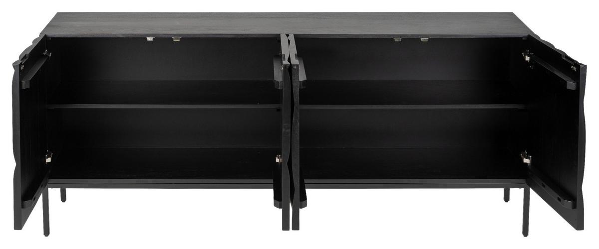 Sideboard Black Rose Schwarz - Schwarz, Trend, Holz/Metall (175/76/40cm) - P & B