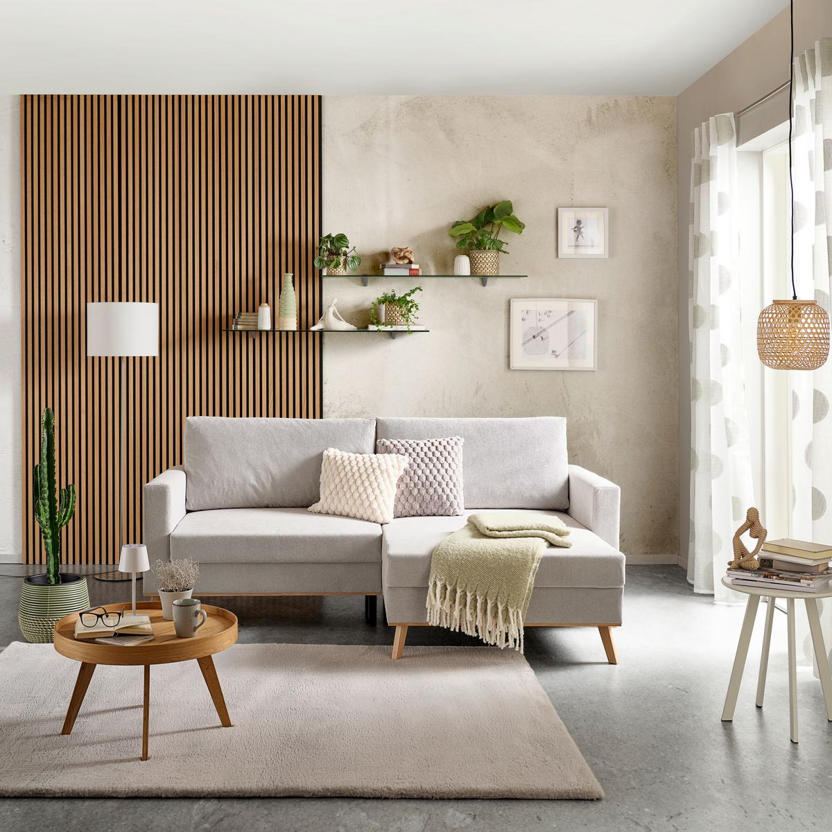 Coltar CARINI - gri deschis, Basics, textil (222/152cm) - Modern Living