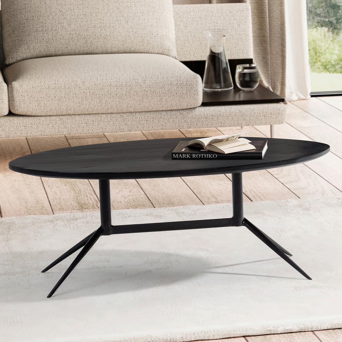 COUCHTISCH WL6.845 - Schwarz, Design, Holz/Metall (90/50/35cm) - MID.YOU