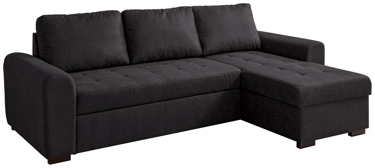 Ecksofa Poll Anthrazit - Anthrazit, MODERN, Textil (243/85/155cm) - Mömax