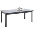 Gartentisch Glasglow in Grau - Grau, MODERN, Glas/Metall (180-240/75/100cm) - MÖMAX modern living