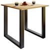 ESSTISCH XONA - Honigeiche/Schwarz, Design, Holzwerkstoff/Metall (80/80/76cm) - MID.YOU
