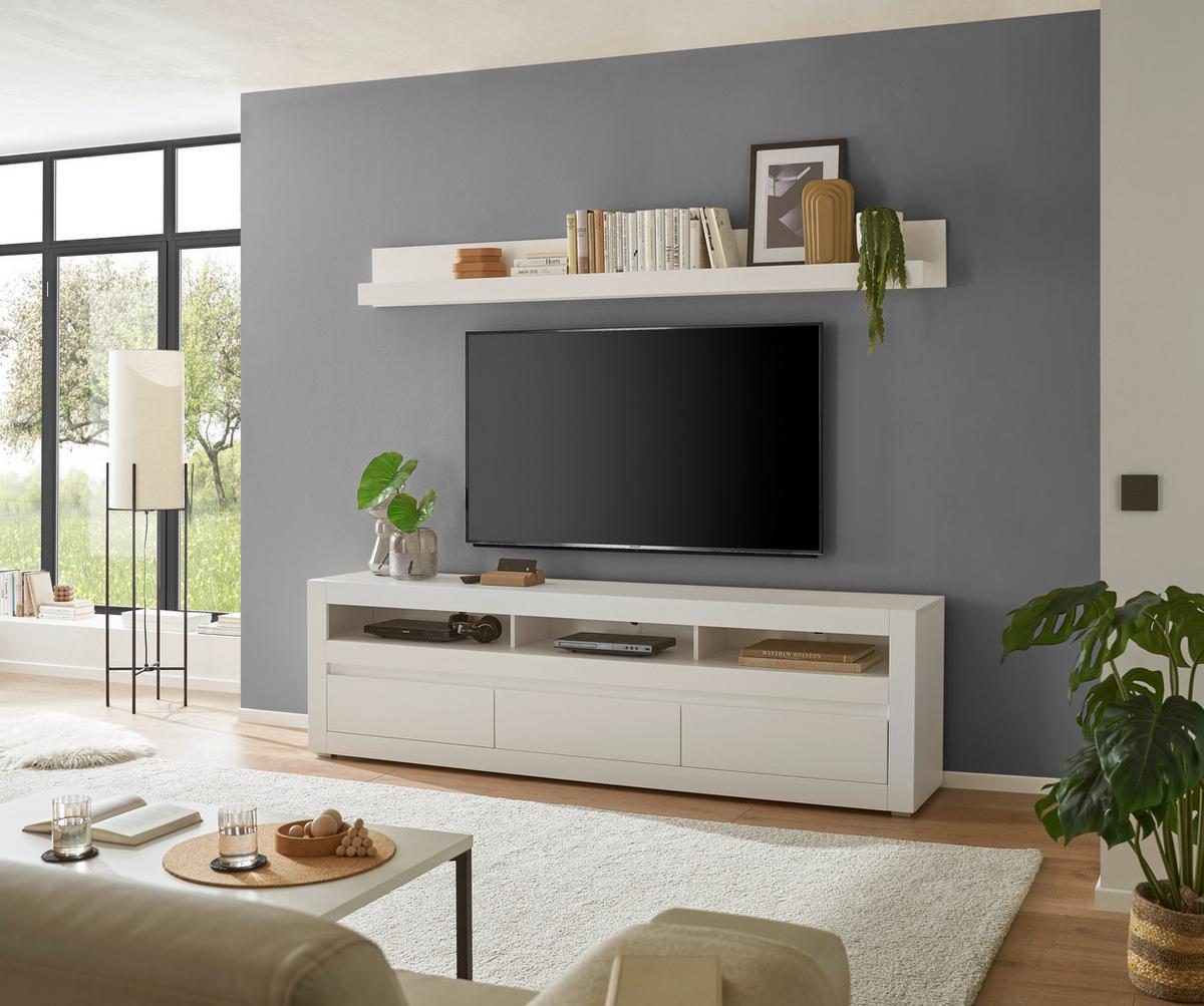 WOHNWAND CHESTER - Eichefarben/Silberfarben, Design, Holzwerkstoff/Kunststoff (217/170/42cm) - MID.YOU