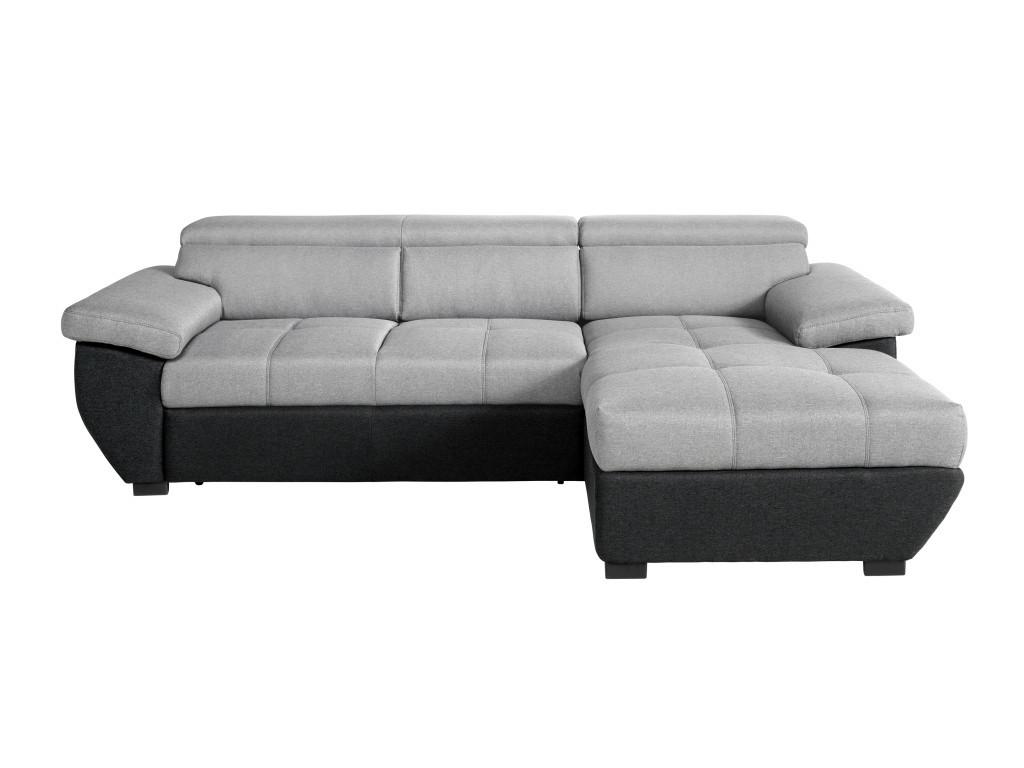 Wohnlandschaft Speedway in Grau mit Bettfunktion - Schwarz/Grau, KONVENTIONELL, Kunststoff/Textil (267/79/170cm) - Mömax