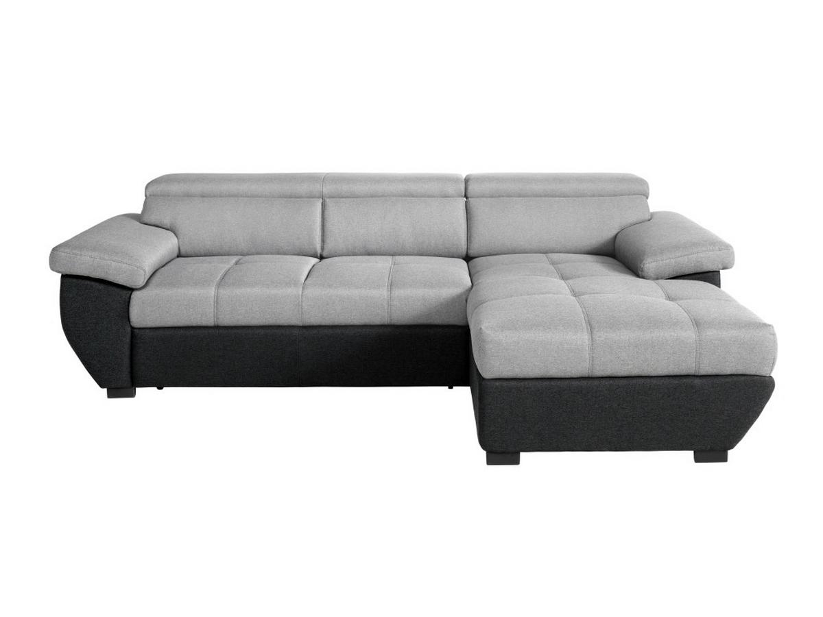 Wohnlandschaft Speedway in Grau mit Bettfunktion - Schwarz/Grau, KONVENTIONELL, Kunststoff/Textil (267/79/170cm) - Mömax