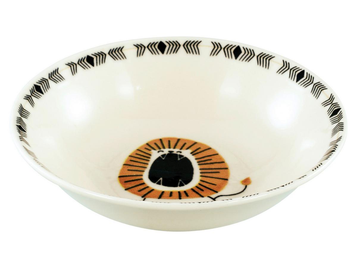 Set Otroških Posodic Safari, 4-Delni - večbarvno/sivobela, Basics, keramika (18,5cm) - Creatable