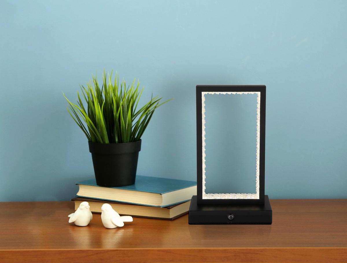 Namizna Svetilka Za Polnjenje Samega - črna/prozorno, Design, kovina/umetna masa (14/7,5/23cm) - Globo