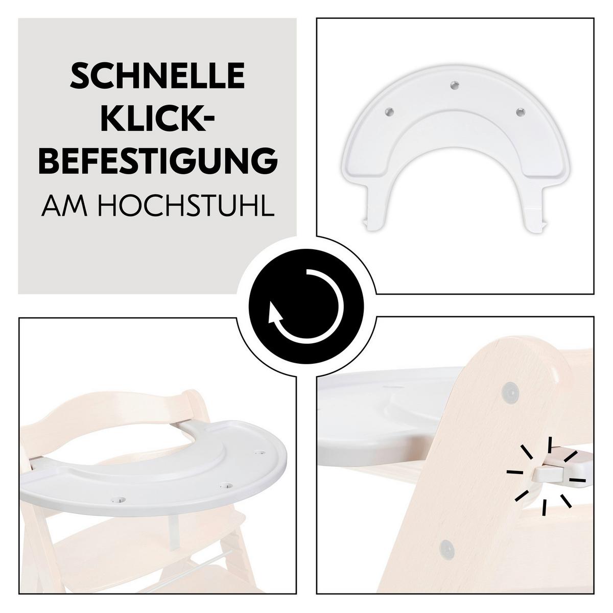 TACKA DO JEDZENIA I ZABAWY SPIELBRETT ALPHA TRAY - biały, Basics, tworzywo sztuczne (43/4/58cm) - Hauck