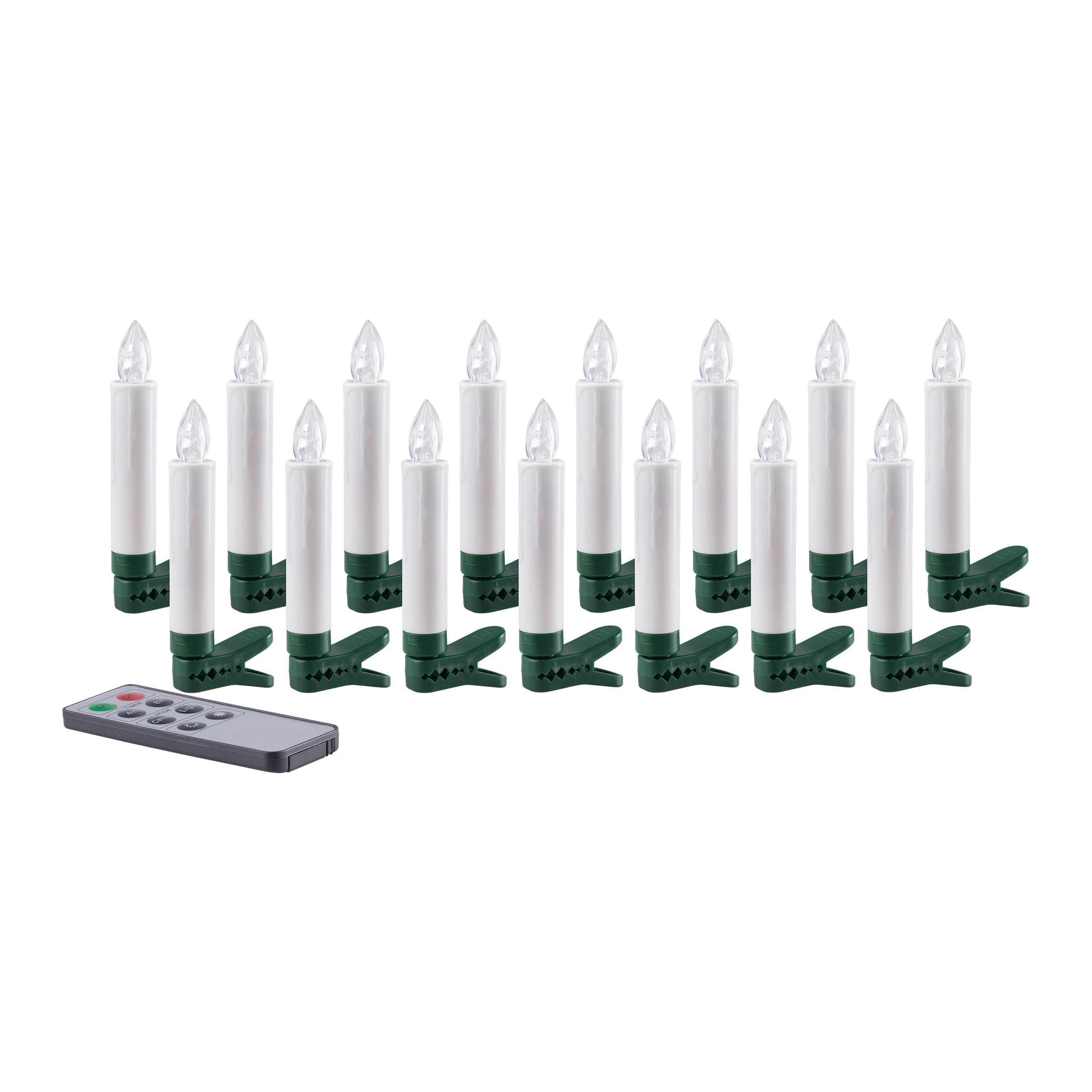 Christbaumkerze Christina Weiß, 16-teilig - Weiß (1,5/10cm) - Mömax