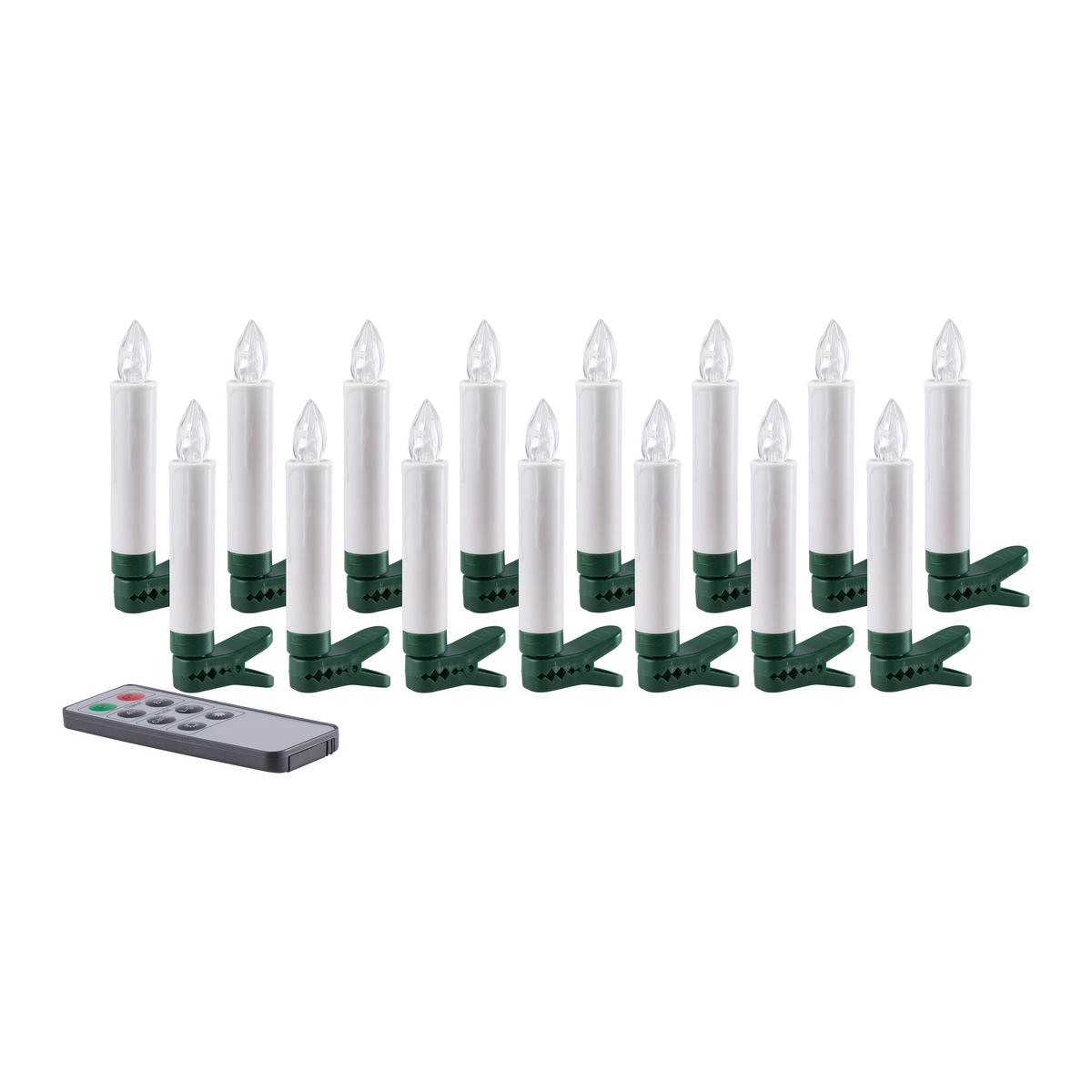 Christbaumkerze Christina Weiss, 16-teilig - Weiss (1,5/10cm) - Mömax