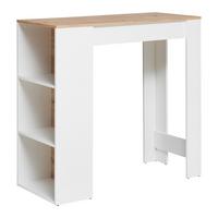 Bartisch Dandy Weiß/Eiche Artisan - Schwarz/Weiß, MODERN, Holz/Kunststoff (115/108/50cm) - Mömax
