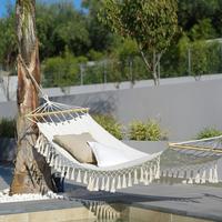 Függőágy Sonja - fehér, Romantik / Landhaus, textil/fa (80/200cm) - Mömax