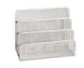 Pisemski Odlagalnik Mesh, Srebrna - srebrne barve, kovina (17,5/8,2/13,5cm) - Modern Living