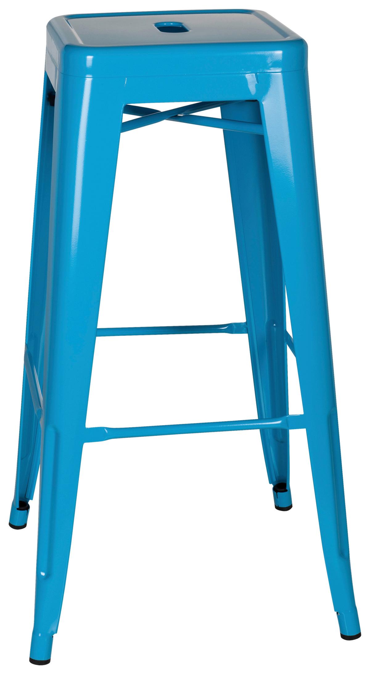 Barski Stol Vantaggio High, Svetlo Modra - svetlo modra, Basics, kovina (44/77/44cm) - MID.YOU