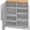 BYRÅ CARLOS - vit/ekfärgad, Modern, trä (100/122/42cm) - Bessagi Home