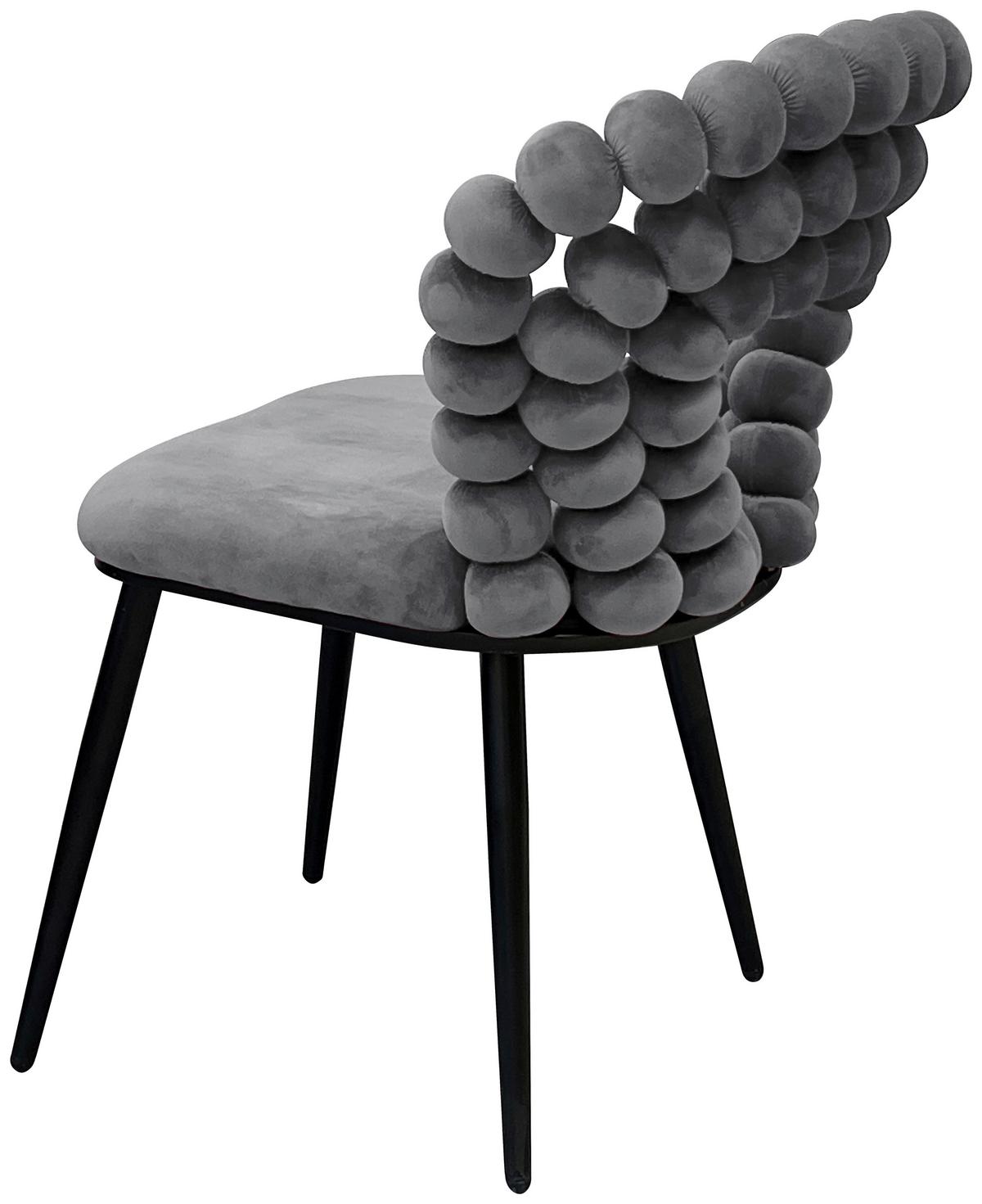 Stuhl Lia Grau - Schwarz/Grau, LIFESTYLE, Holz/Textil (55/85/62cm) - Mömax
