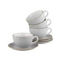 Kavni Servis Vintage Nature Stein, 8-Delni - bela/svetlo siva, Basics, keramika - Creatable