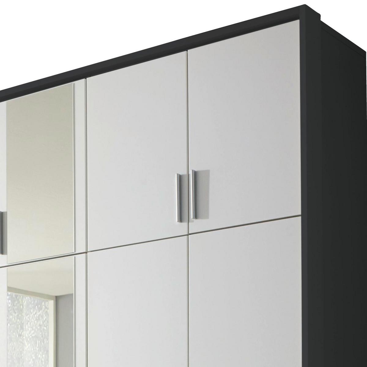 Ormar S Klasičnim Vratima Hildesheim - bijela/siva, Design, staklo/drvni materijal (275/231/56cm) - Modern Living