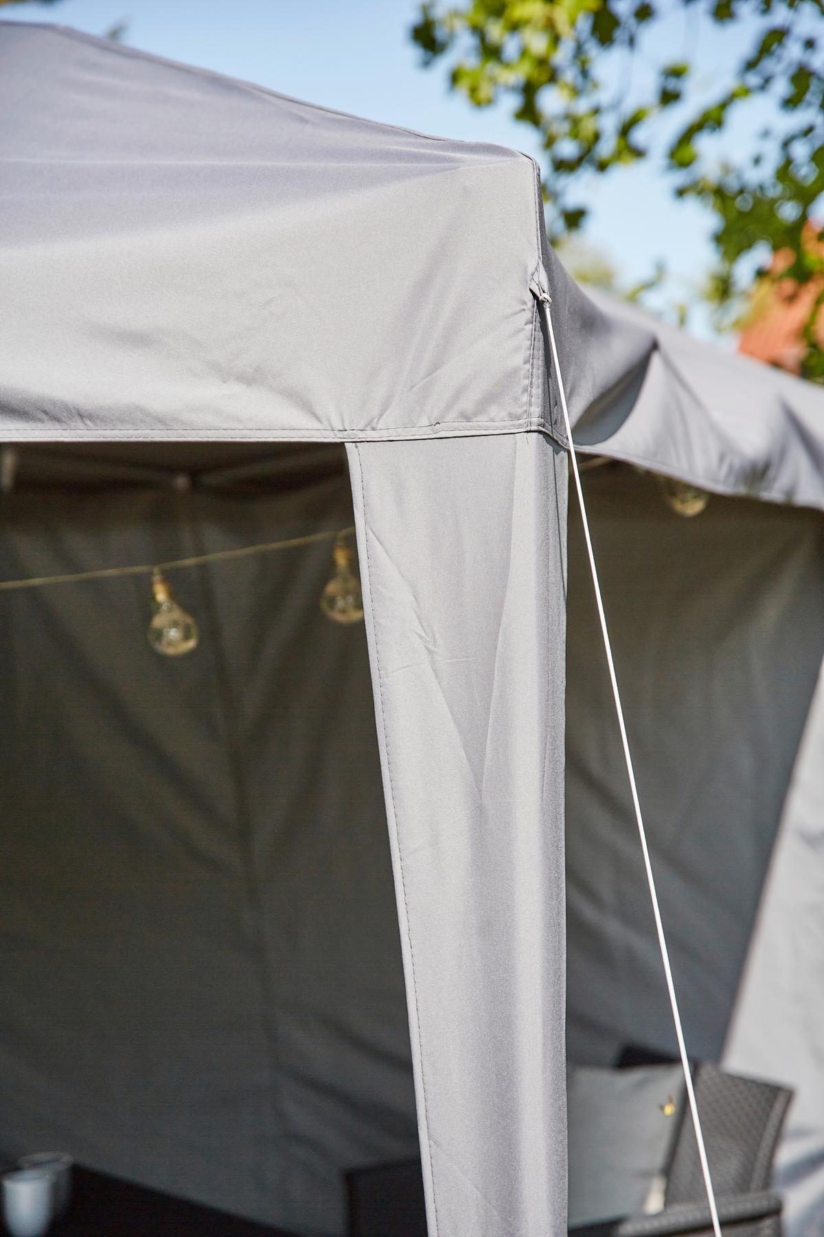 Pavillon Starter BHT 3x2,6x3 m mit Tragetasche - Grau, KONVENTIONELL, Textil (300/260/300cm) - Siena Garden