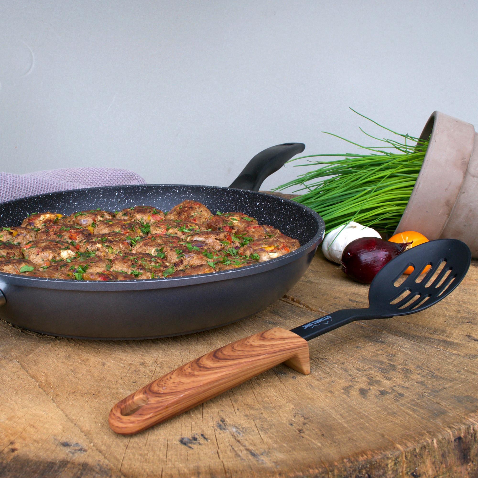 ZESTAW PRZYBORÓW KUCHENNYCH 17898 - brązowy, Basics, tworzywo sztuczne (32cm) - Stoneline